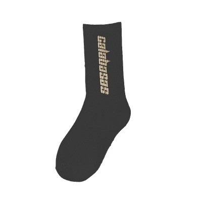 Socks men's autumn and winter ins trendy socks European and American couples mid-calf socks coconut white letter basketball socks Kanye's same style