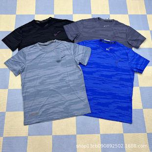 Summer New Sports Quick-Drying Fitness Basketball Sports T-Shirt Breathable Sweat-Wicking Training Running Loose Top for Men