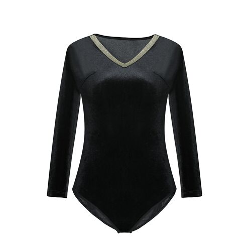  Velvet Autumn/Winter Figure-Skimming Etiquette Dress for Women - New Classical Dance Yoga Training Costume Set