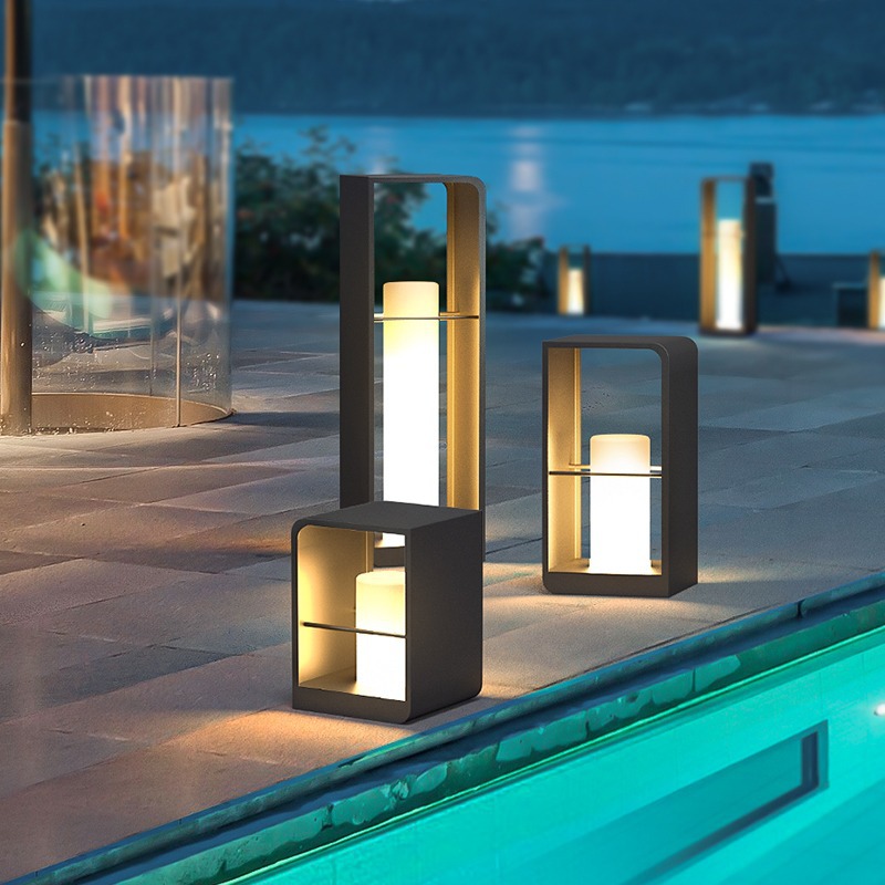 Lámpara de balcón decoración hogar lámpara de calle patio jardín lámpara de pie Villa paisaje lámpara solar al aire libre lámpara de césped