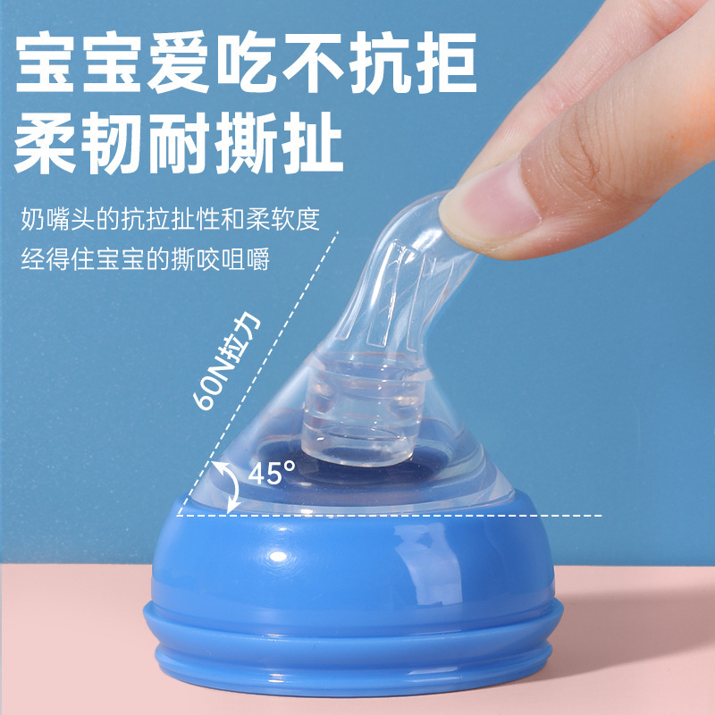 Bebé de calibre amplio un sorbo de chupeta para adaptarse a biberón de 5 cm de calibre para bebés a prueba de fugas de chupeta de agua