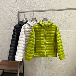 鸟家90鸭绒羽绒服男女情侣款连帽羽绒外套冬季轻薄保暖排骨羽绒服