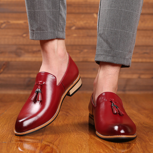 Large size leather shoes 2024 new pointed toe British trend style men's formal single shoes set-foot men's shoes cross-border foreign trade shoes