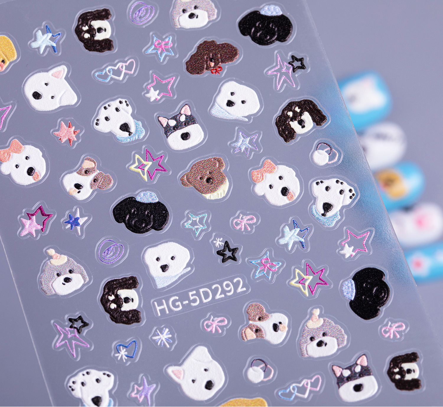 11g Weight Nail Decals  Classification of Nail Art Accessories Nail Patches Nail Supplies PET, tpu Material Animal, Cartoon Pattern Cute Style Cute Animal Cartoon PET Tpu Nail Patches 7