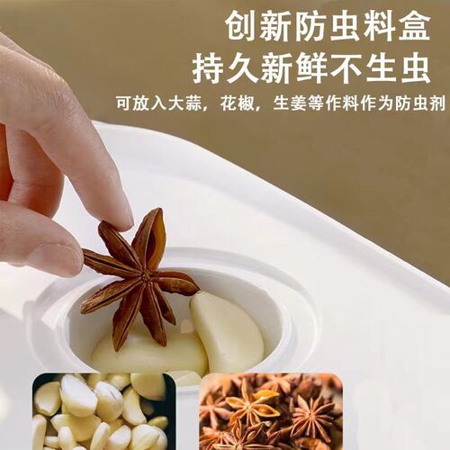 Light luxury kitchen household insect-proof and moisture-proof sealed large-capacity storage tank flour miscellaneous grains rice rice box