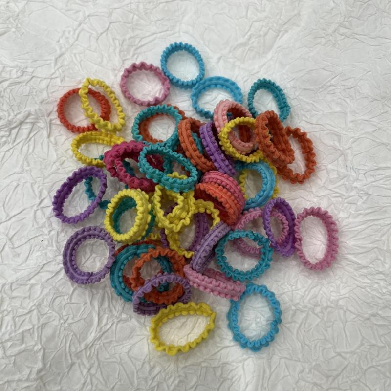 어린이 머리끈 봄 색상 50개입