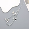 K2207--3 butterfly mobile phone chain silver