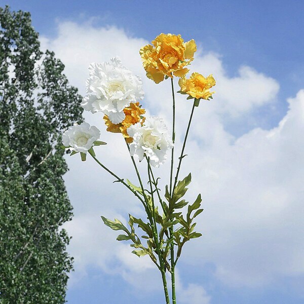 Single branch 3-headed chrysanthemum fake flower cornflower fashion…