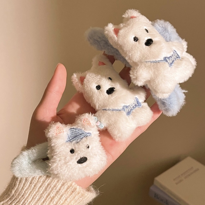 かわいい漫画のクマのぬいぐるみクリップ女性の後頭部ヘアクリップヘアピン帽子ブティック卸売|undefined