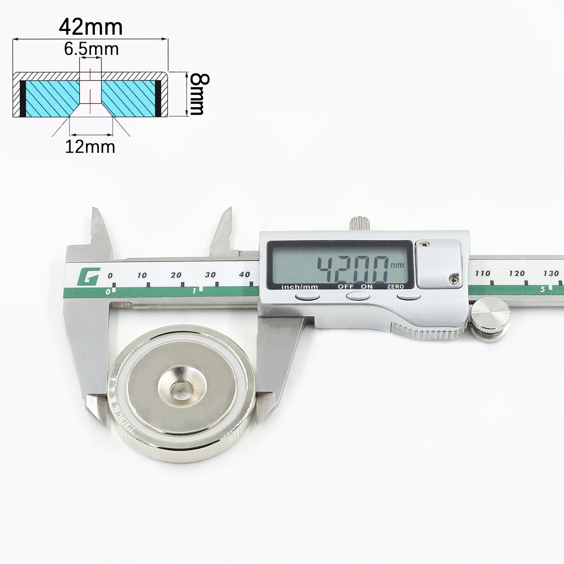 Imán de salvamento fuerte de anillo redondo, fijo en aguas profundas, para artefactos magnéticos o pesca