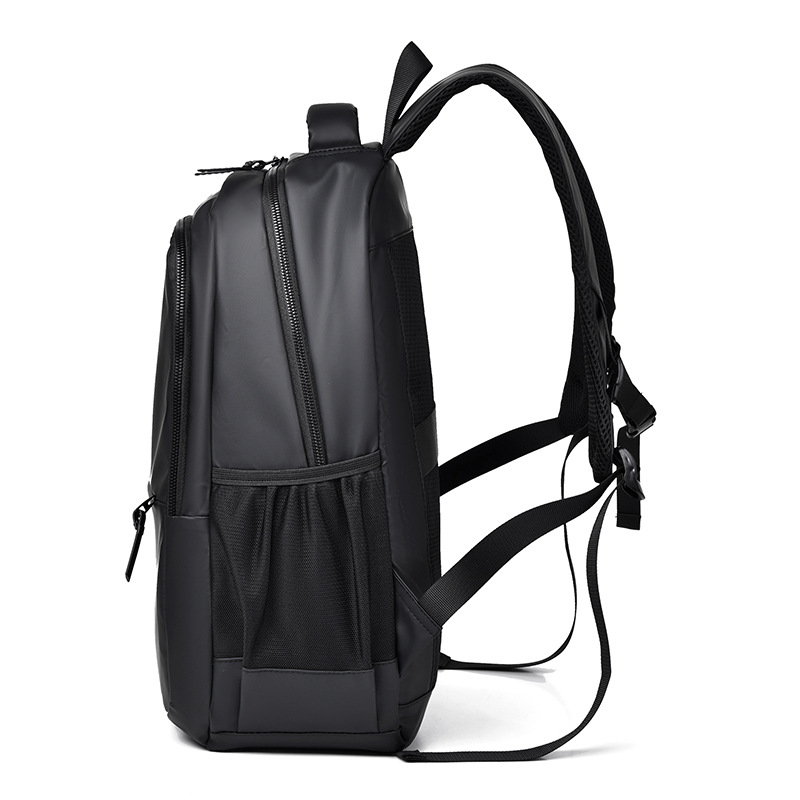 Mochila de negocios para hombre con película de cuero 2024 nueva bolsa de computadora de gran capacidad de 15,6 pulgadas mochila de viaje de negocios