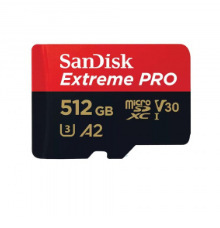 Red and black sandisk tf (micro-sd) memory card