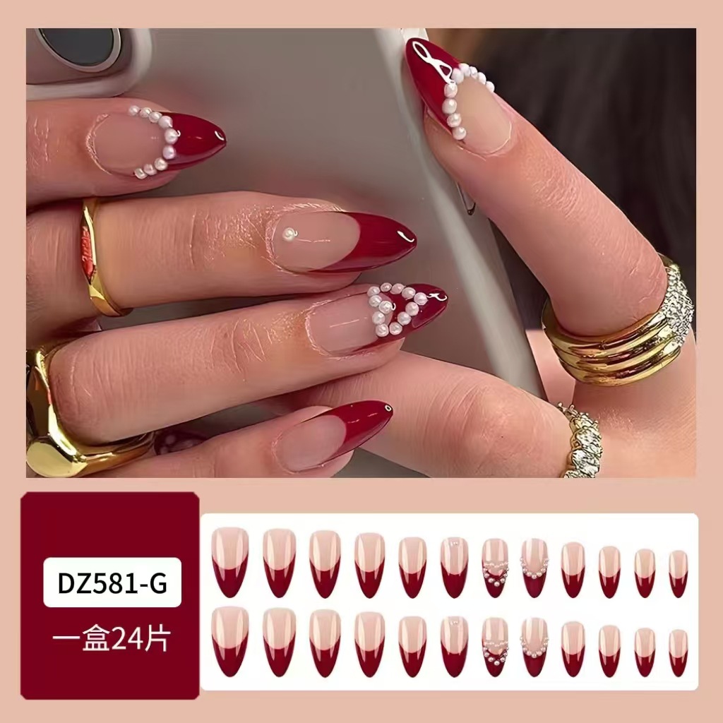 Cross-border uñas falsas uñas desgaste largo T-punto de la jalea del diamante del clavo del gel de uñas pieza de prensa al por mayor en las uñas