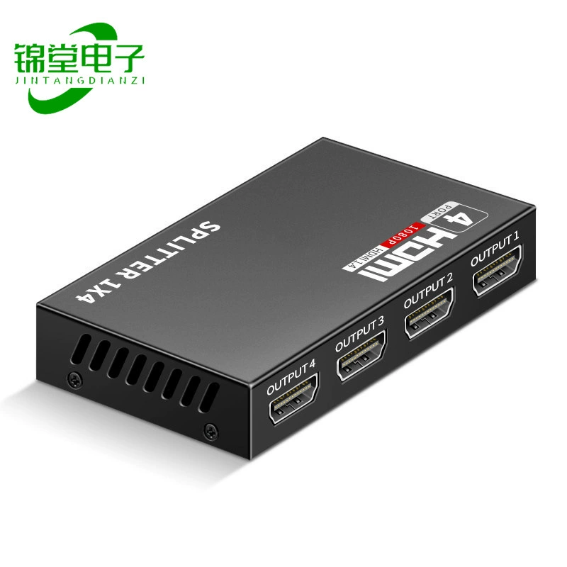 Фабричное оптовое распределительное устройство HDMI с разрешением 1080p 1 × 4 с одинаковым дисплеем, распределительное устройство HDMI для одного порта 4
