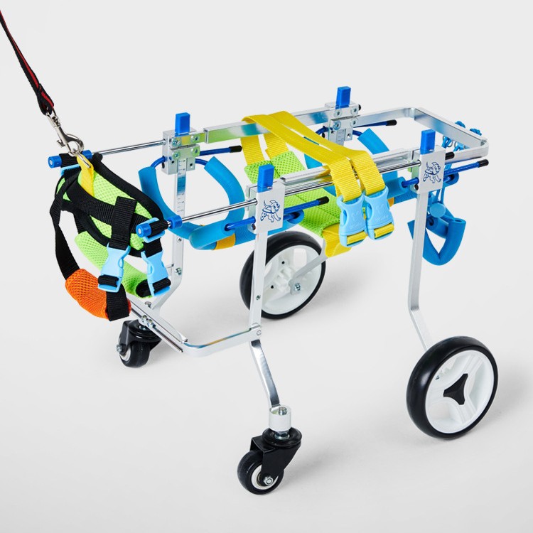 Dog Wheelchair, Pet Wheelchair, Four-Legged Dog Disability Training Wheelchair, Rehabilitation Scooter, Teddy Four-Wheel Dog