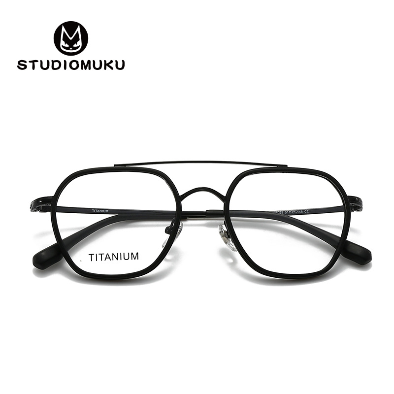 La planificación cuidadosa de la vida también requiere un par de monturas de gafas de doble viga, monturas de gafas de matón