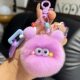 Double Ponytail Maomao Small Coal Ball Pendant Car Keychain School Bag Bag Hanging Ornaments Back Doll Jewelry Cute Plush