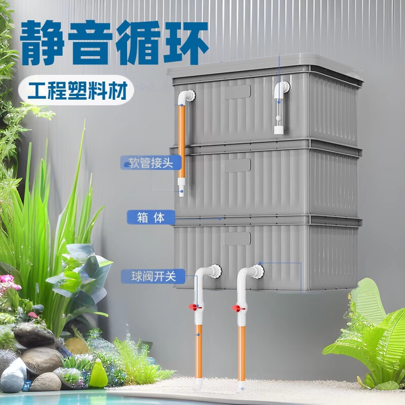 Fish Tank Turnover Box Water Purification Circulation System Filter Box Fish Pond Trickle Box Turtle Filter Swamp Box Aquarium