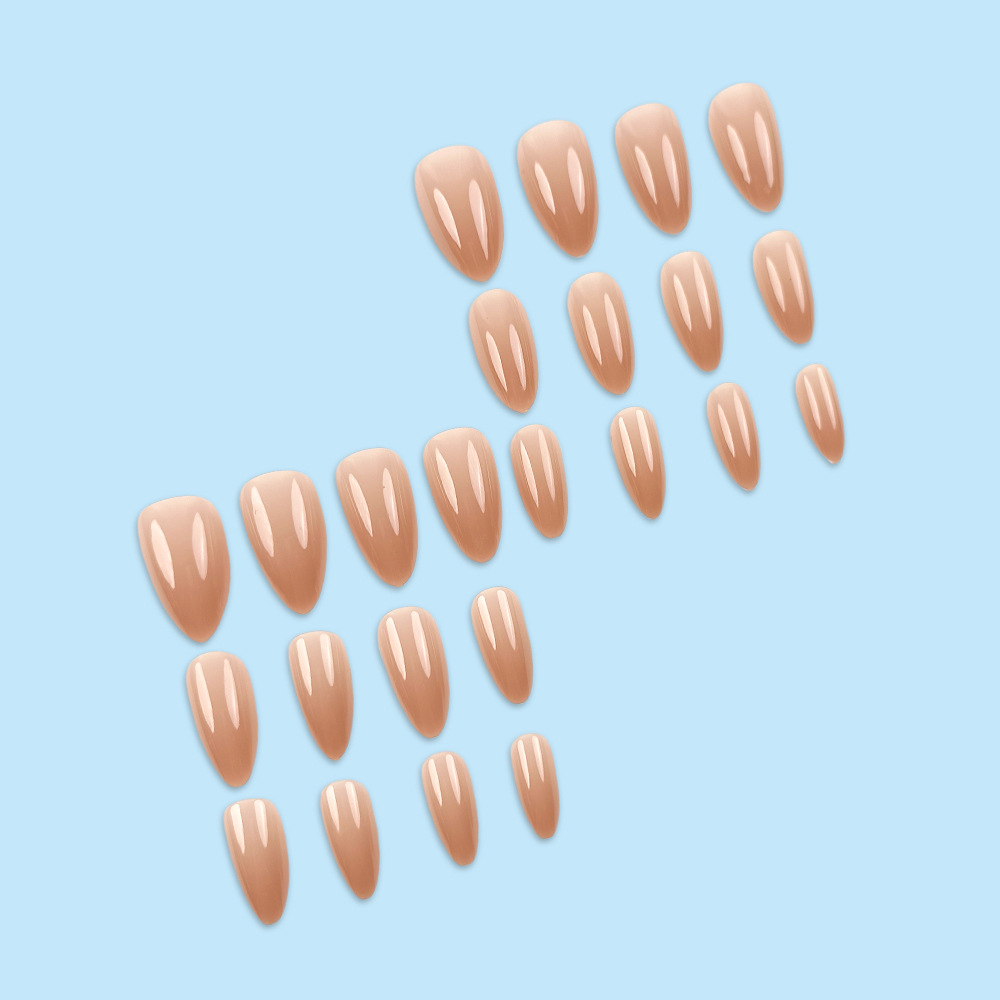 Gail portátil en forma de almendra simple y de moda Venta caliente de uñas de uñas de todo fósforo de color sólido Parche de uñas de temperamento elegante image 4