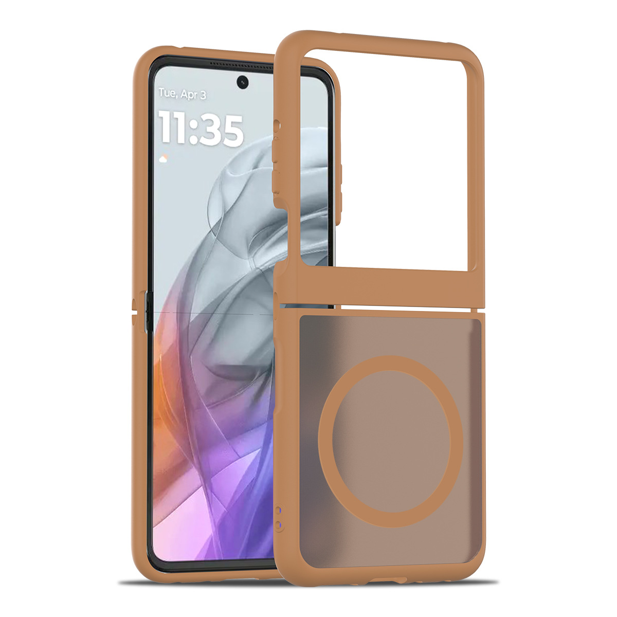 Aplicable Moto Razr 2024 / 2025 Silver Shield Skin 2 - in - 1 Case de teléfono móvil esmerilado anti-caída absorción plegable