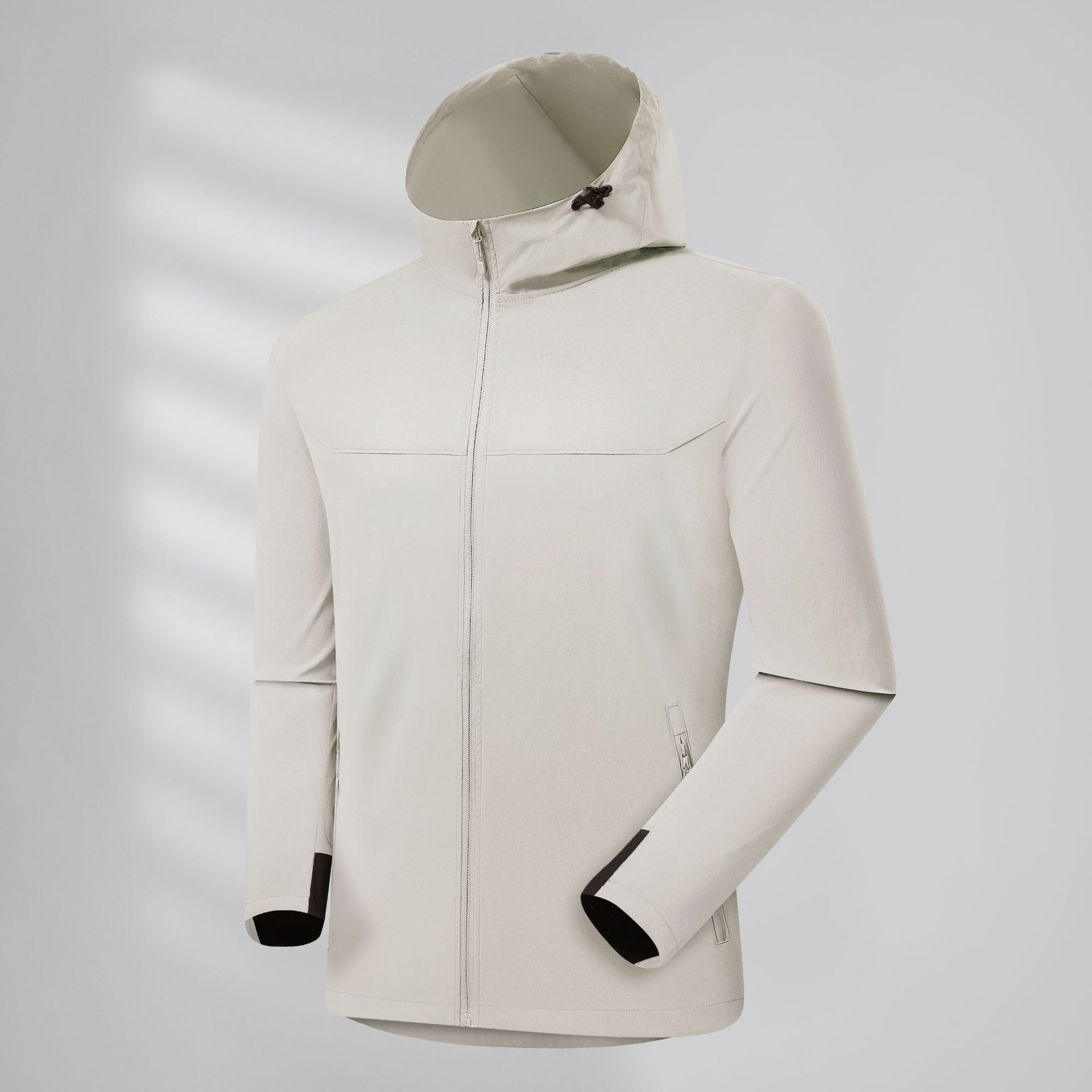 Chaqueta de asalto ligera de un solo golpe con capuchón delgada a prueba de viento impermeable al aire libre transpirable caminata chaqueta de montaña hombre