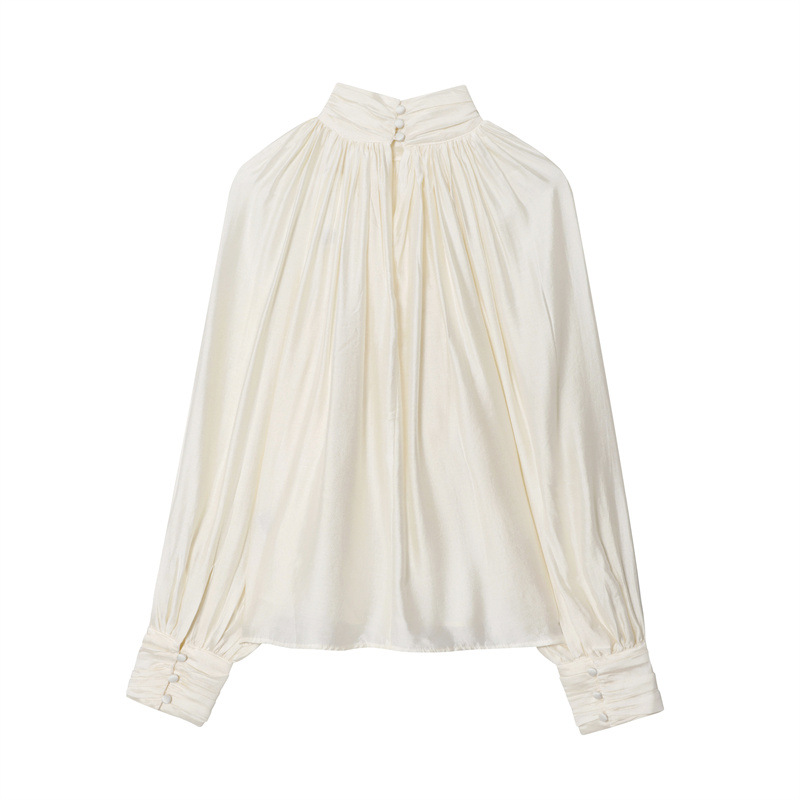 Damen Oversized Bluse Im Bohemian Stil Mit Blumenmuster Und Knöpfen_voghion.com