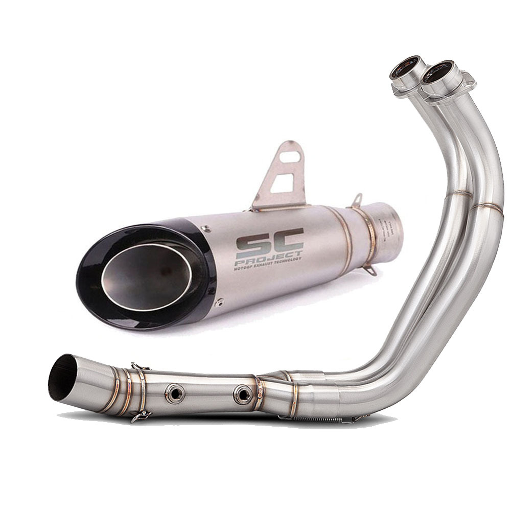 Yamaha MT-07 XSR700 14-25 Motorcycle Modified Exhaust Pipe Front Section MT07 Exhaust Pipe Tail Tip