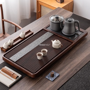 Tea Tray Fully Automatic Set All-In-One Black Gold Stone 2025 New Home Office Tea Table Water Kettle High-End Bakelite Model