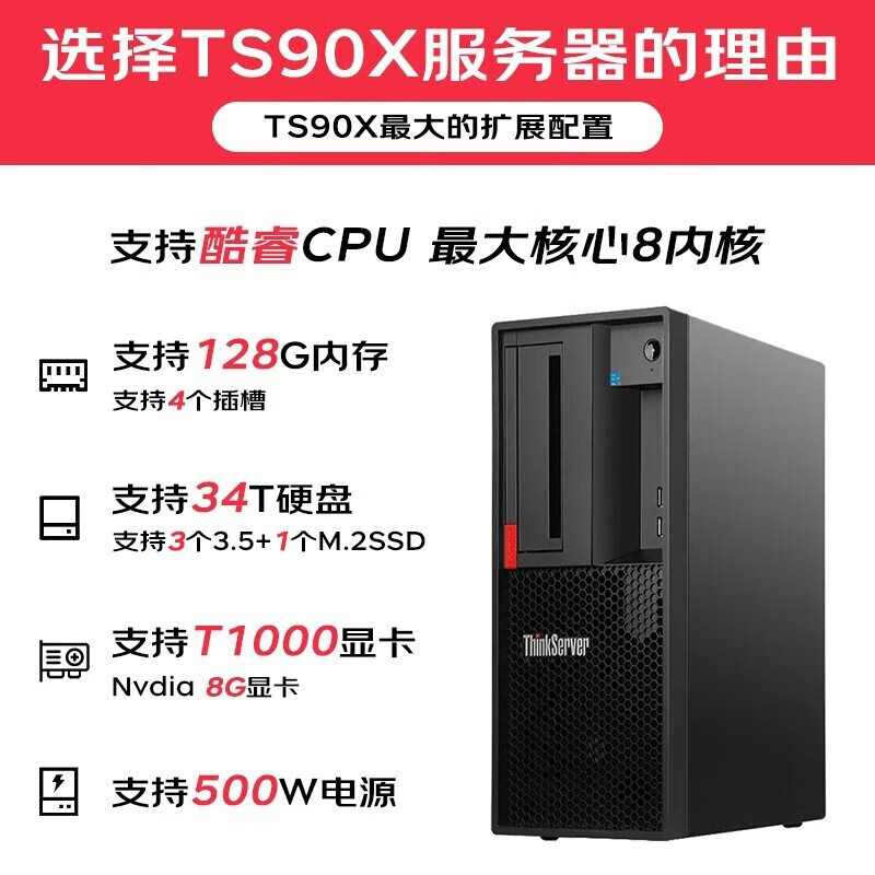 Lenovo Server Host Ts90X Small Tower Commercial Computer Desktop Workstation E