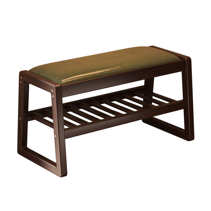 Taburete de cambio de zapatos, estante de zapatos integrado para el hogar, taburete largo de entrada, lujo ligero, sensación de alto nivel, asiento, almacenamiento de bolsas blandas.