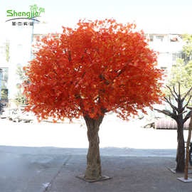 仿真红枫树婚庆商场酒店景观树造型树婚庆客厅枫树真木杆仿真枫树
