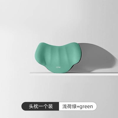 Waist support Heating and Massage, Electric Driver's Seat - antibacterial-silver-ion-skin-friendly-fabric-light-lotus-green-single-headrest