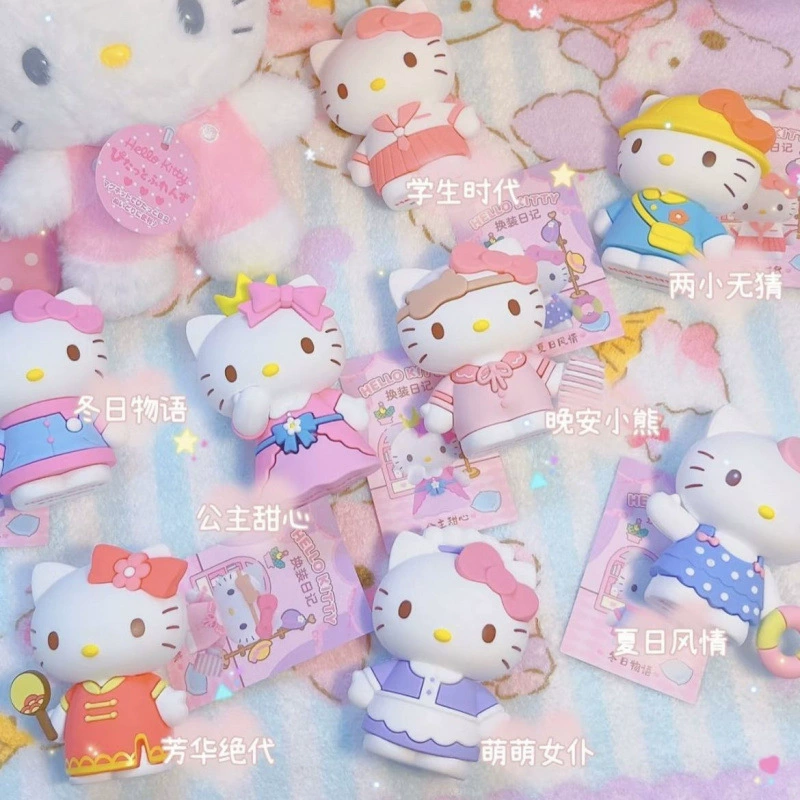 Блайнд-бокс Hello Kitty коллекционная кукла переодевалка, ручная работа, сердечный сувенир
