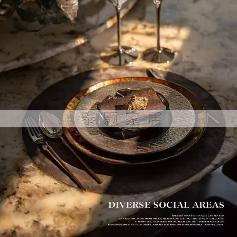 Modern Model Room Tableware Simple Set Home Exhibition Hall Club Table Designer Soft Decoration with Western Tableware