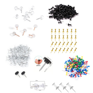 Factory Direct Sale of Bulk Plastic Push Pins, Flat Head Positioning Felt Photo Decorative Pins, Available in Packaging