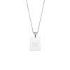 Brand accessory stainless steel, square pendant with letters, necklace, Amazon, European style, internet celebrity, English letters