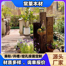 铁路二手老旧枕木火车轨道吊车用垫木方油浸防腐木枕园林造景松木