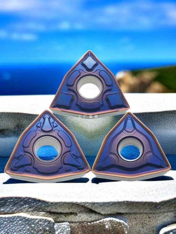 Maudsley stainless steel CNC lathe blade outer circle inner hole peach-shaped triangular diamond single-sided alloy knife head