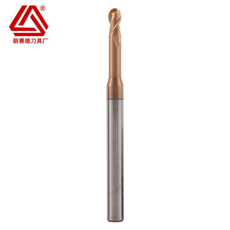 55度深沟球刀钨钢合金2刃加长刃避空涂层球头立铣刀涂层钢用