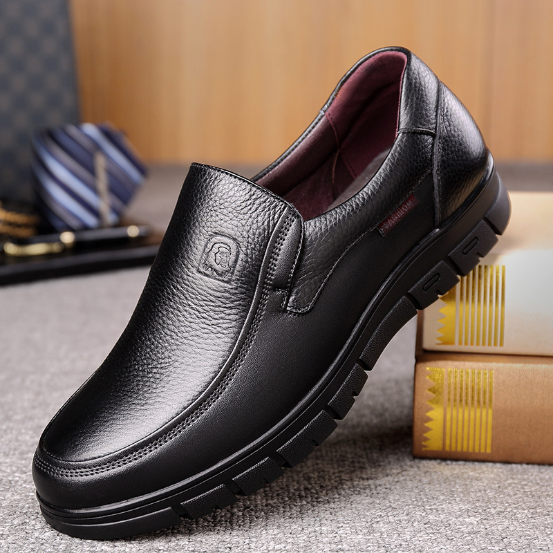 Foreign Trade Men's Shoes, Men's Leather Shoes, Large Size Shoes, Business Casual and Comfortable Genuine Leather Non-Slip Soft Sole Middle-Aged and Elderly Dad's Shoes Foreign Trade Men's Shoes, Men's Leather Shoes, Large Size Shoes, Business Casual and Comfortable Genuine Leather Non-Slip Soft Sole Middle-Aged and Elderly Dad's Shoes