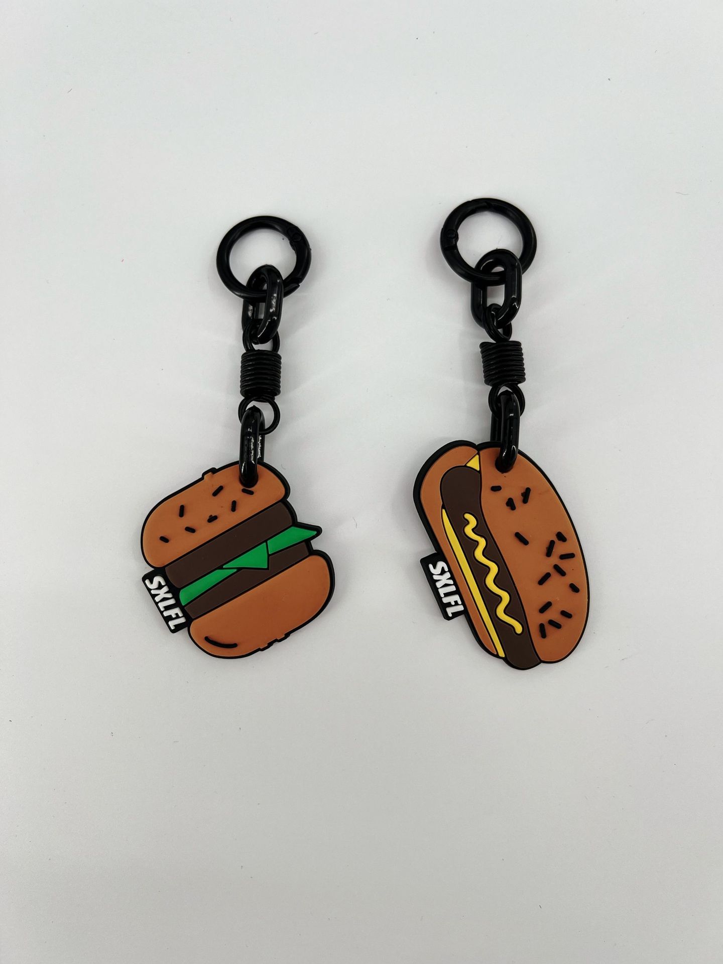 Cute Style 1 Piece PVC Hamburger Hot Dog Donuts Bag Charms