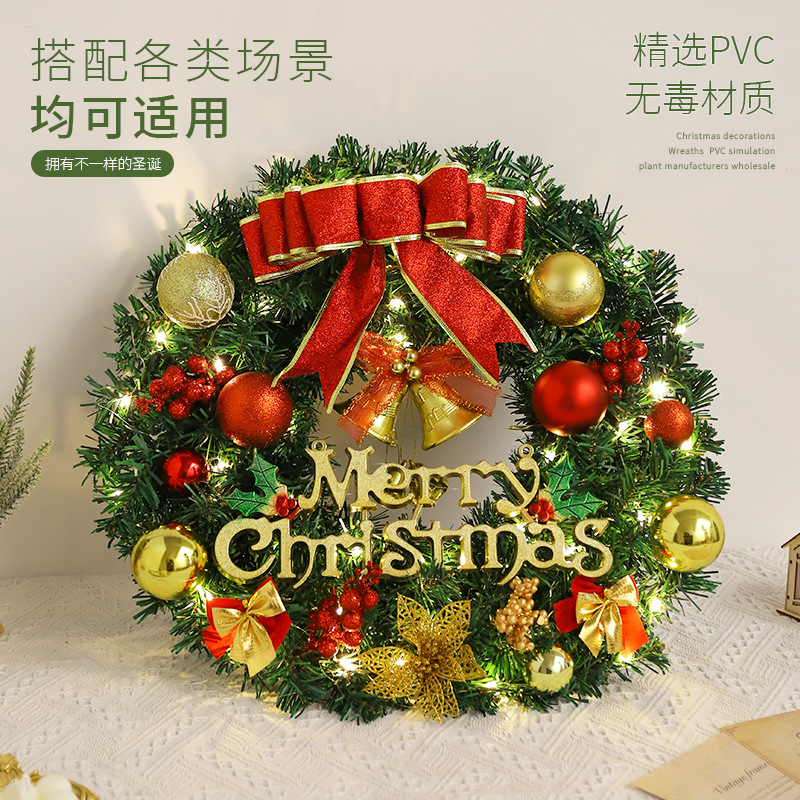 Amazon popular guirnalda de Navidad ratán 40/50/60cm decoración de Navidad Garland decoración escena diseño