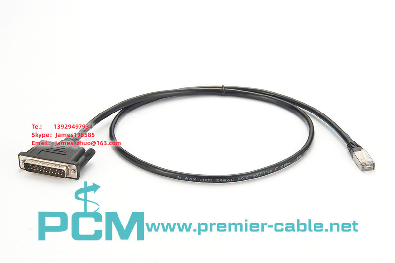 RJ45 to DB25 male Ethernet to 25 pin modem console cable serial port connection cable