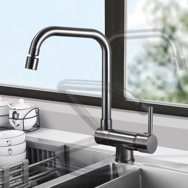 kitchen tap304 stainless steel kitchen faucet, rotatable faucet for household sink with window undefined