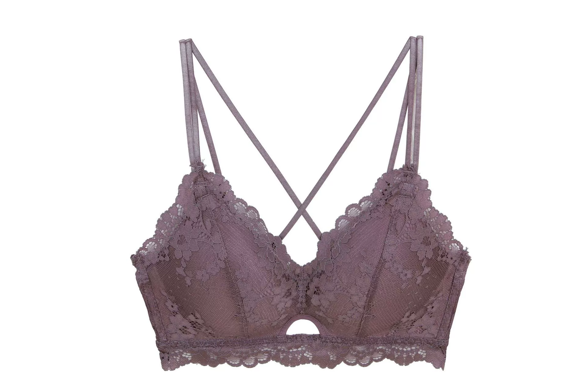 Lace sexy thin wireless bra, underwear, set, thin strap, beautiful back