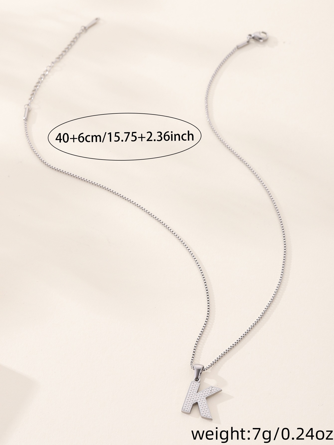 Titanium Steel Simple Style Commute Plating Letter Pendant Necklace display picture 2