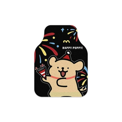 Avtomobil döşəmə paspasları, Cartoon cute bear silk - happy-little-yellow-bear-single-front-row-silk-loop-5050cm1919