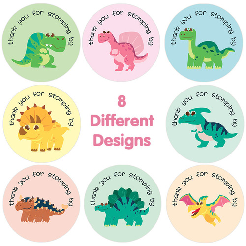 Cartoon dinosaur children's creative sealing stickers ins decorative sealing stickers card wall stickers inspirational roll stickers 500 pieces