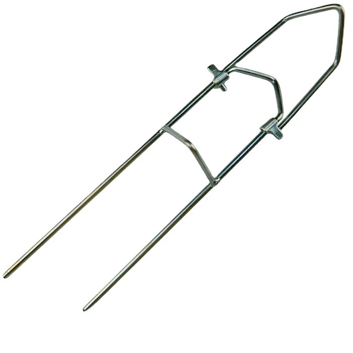 Double -inserted iron fork