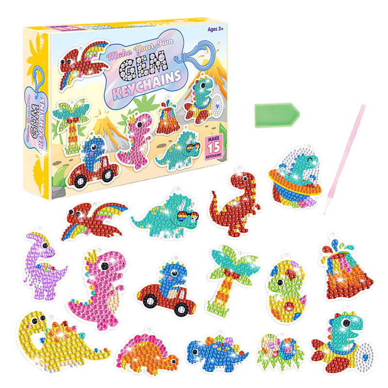 Nuevo 5d brillante diamante DIY hecho a mano diamante puntero diamante pintura llavero sirena unicornio helado juguete al por mayor